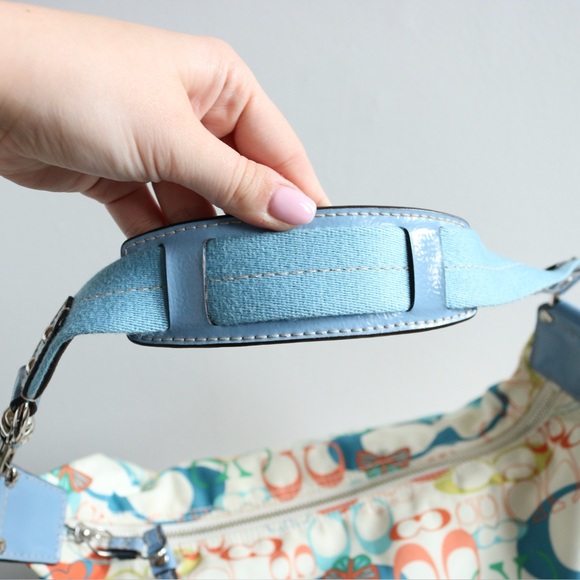 Y2K Coach Logo Optic Butterfly Hobo Bag & Matching Wallet/Wristlet - Picture 9 of 13